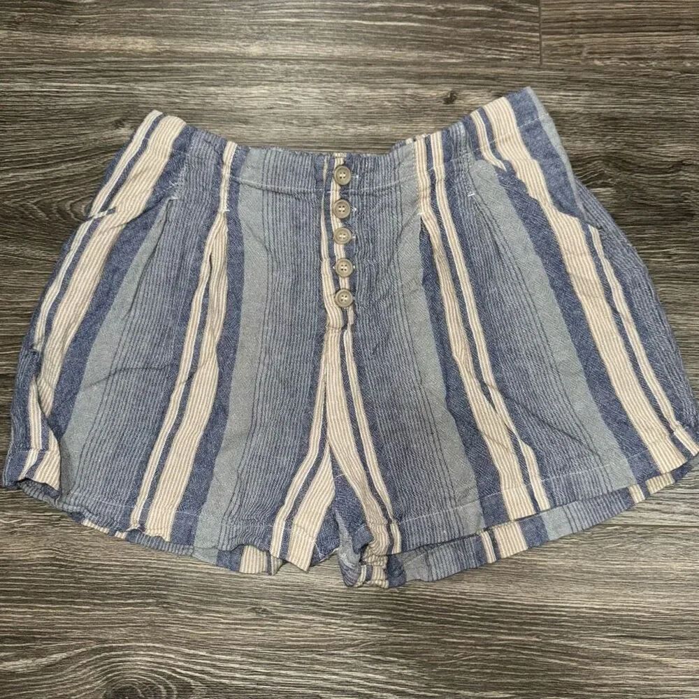 Indigo Rein Striped Short Color Blue Size Medium